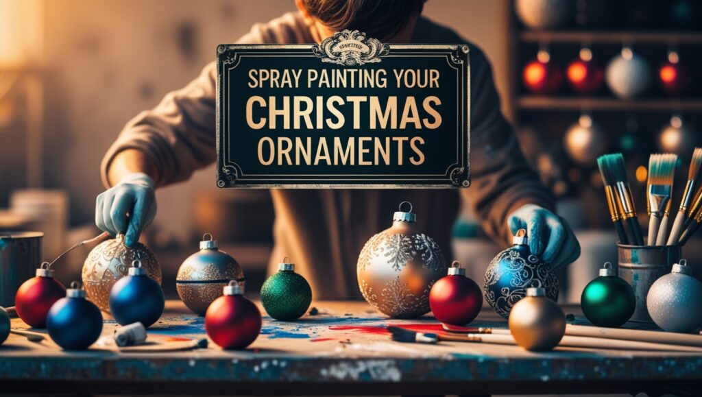 Spray Painting Your Christmas Ornaments