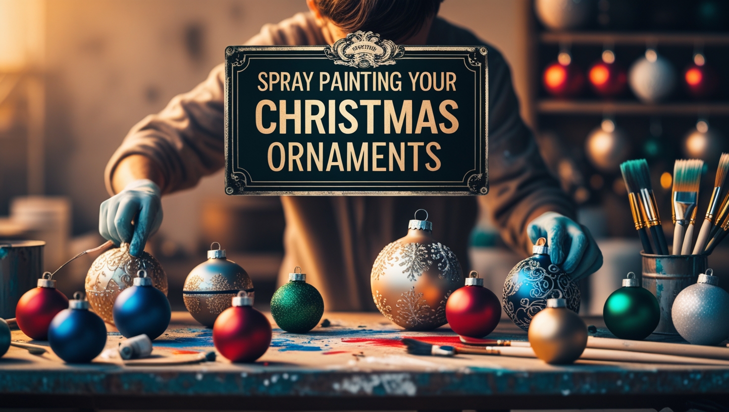 Spray Painting Your Christmas Ornaments