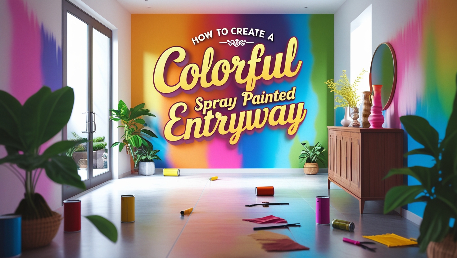 How to Create a Colorful Spray Painted Entryway