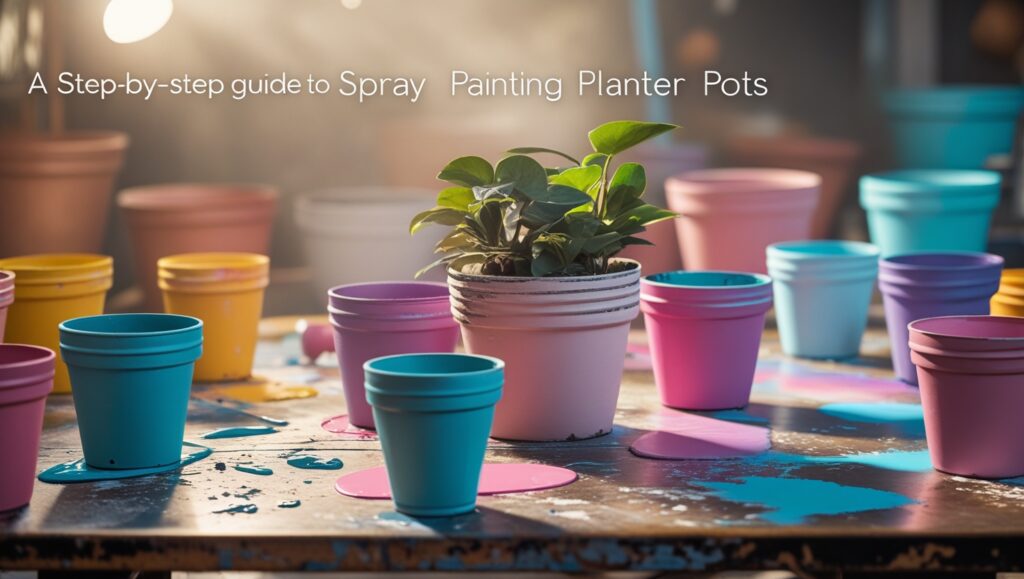 Spray Painting Planter Pots