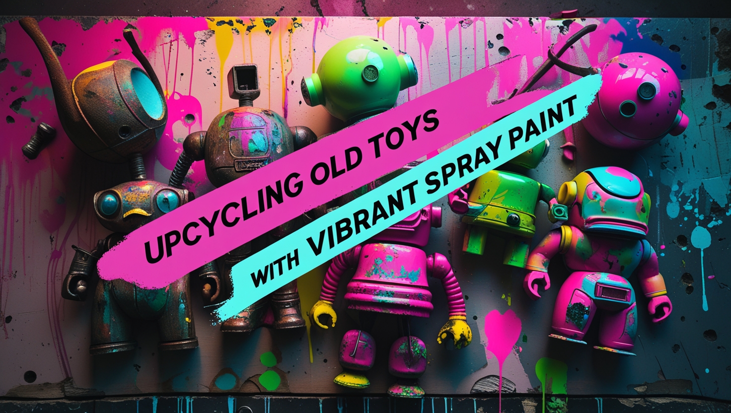 Upcycling old toys with vibrant spray paint