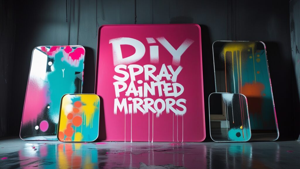 Spray Painted Mirrors