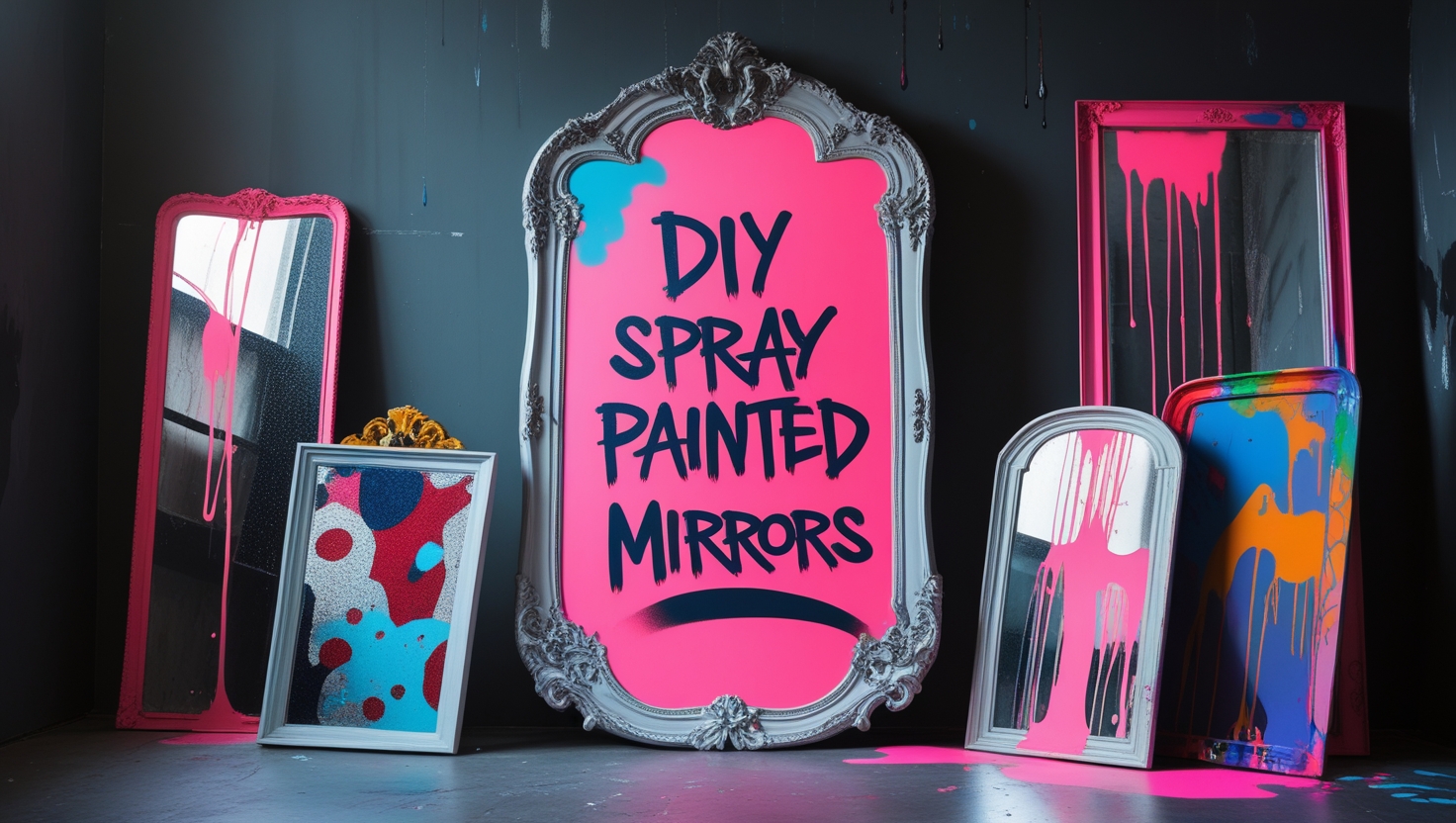 DIY Spray Painted Mirrors