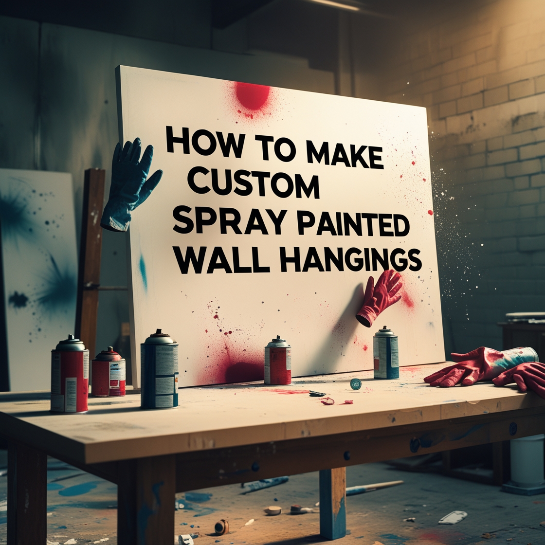 How to Make Custom Spray Painted Wall Hangings