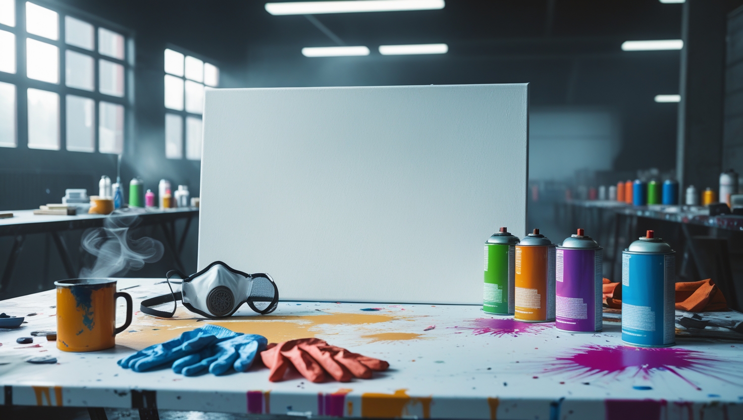 Spray Painting Canvas for Beginners