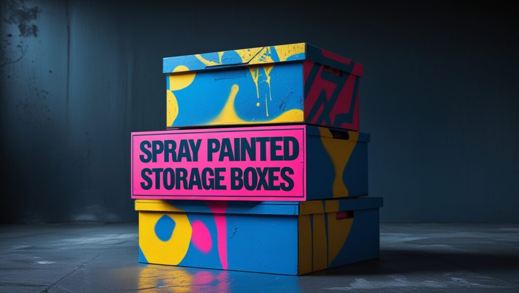 Spray Painted Storage Boxes: Organize with Style
