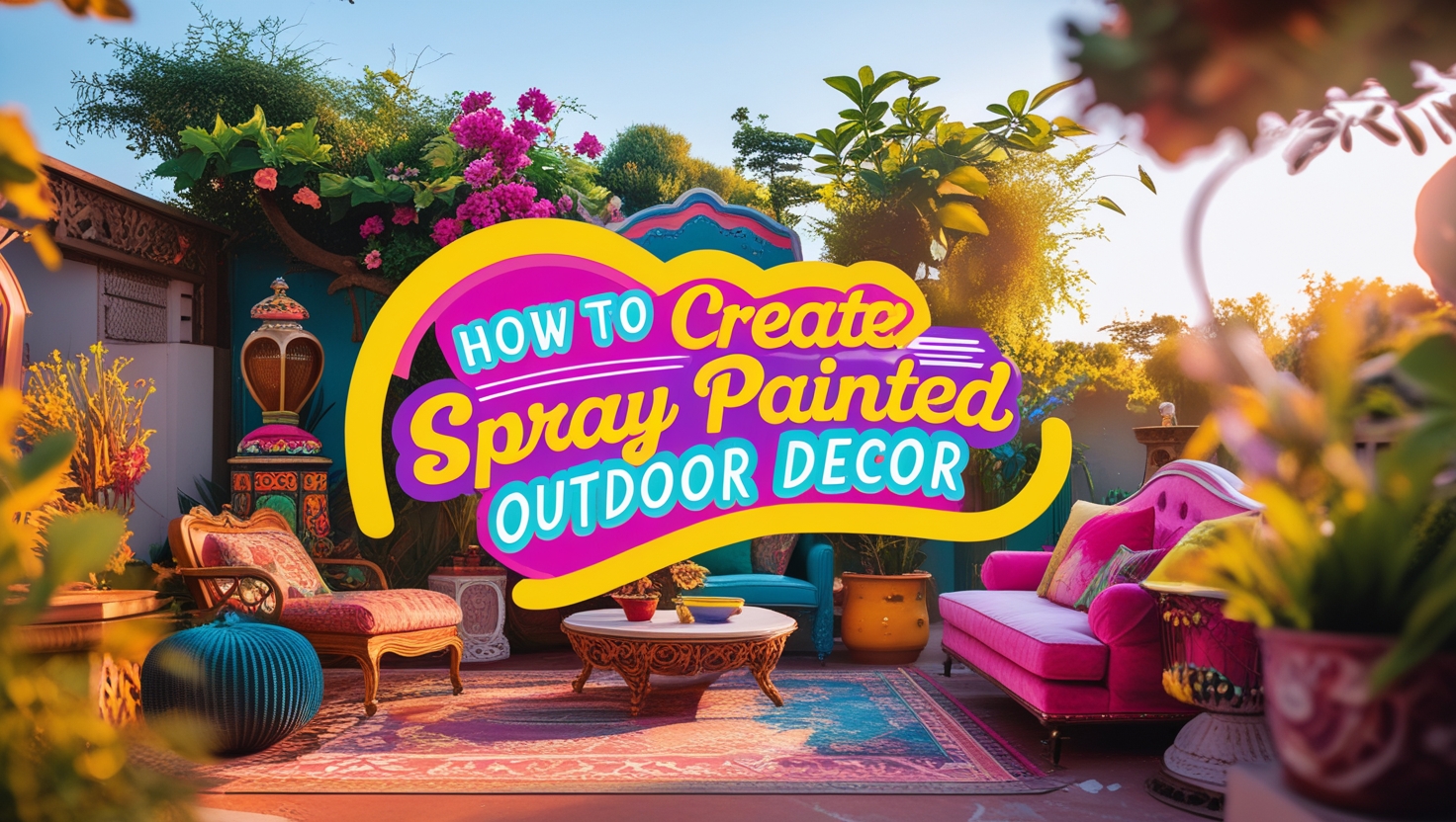 How to Create Colorful Spray Painted Outdoor Decor