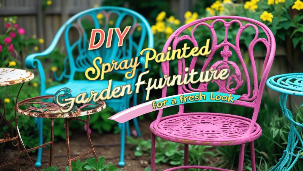 DIY Spray Painted Garden Furniture for a Fresh Look