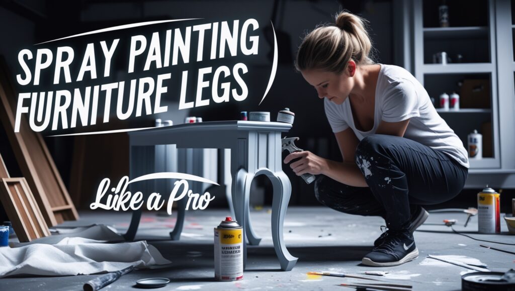 Spray Painting Furniture Legs like a Pro