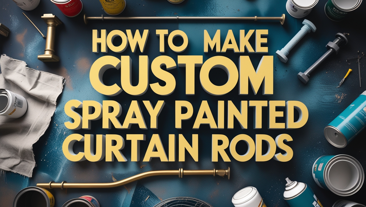 How to Make Custom Spray Painted Curtain Rods