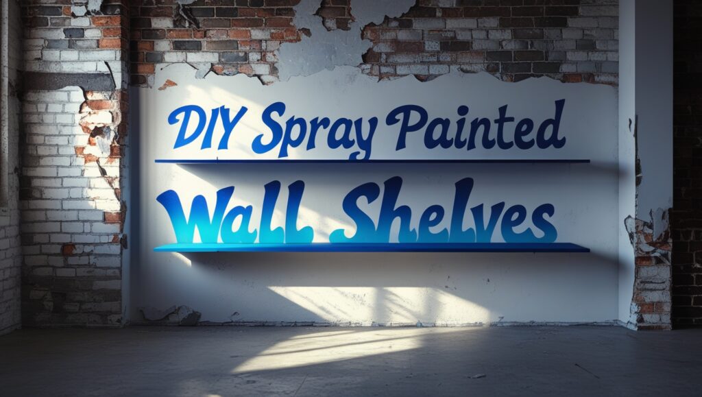 DIY Spray Painted Wall Shelves for a Unique Look