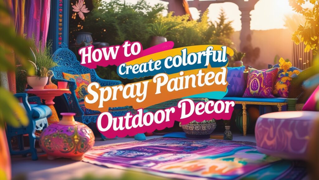 spray painting outdoor decor