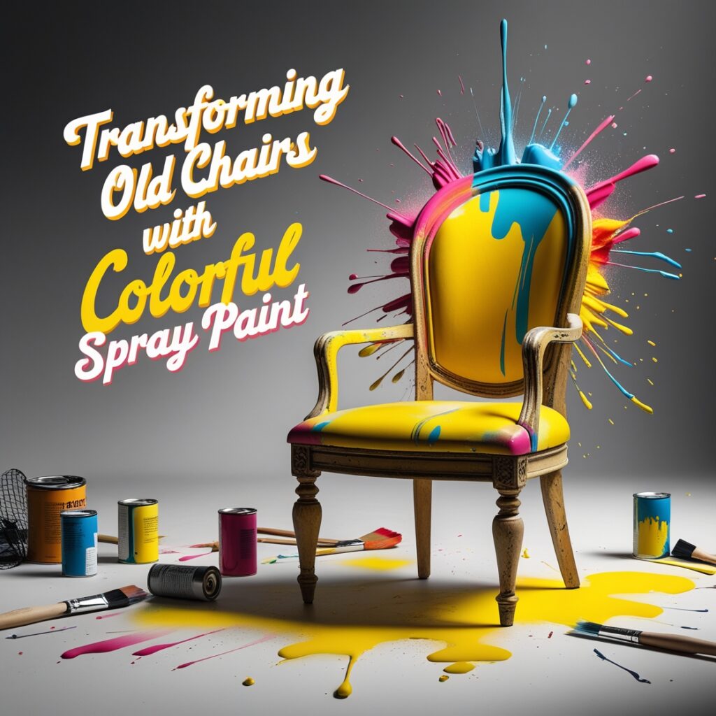Transform Old Chairs with Colorful Spray Paint